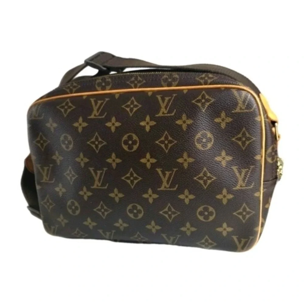 Louis Vuitton Reporter PM Monogram Shoulder Crossbody Messenger Bag Brown